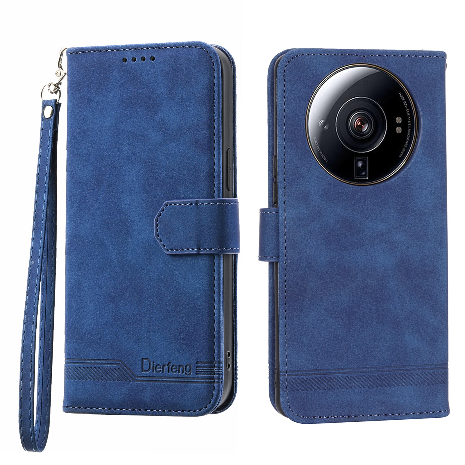 DIERFENG DF-03 Phone Case for Xiaomi 12S Ultra 5G Wallet Stand PU Leather Shockproof Line Imprinted Cover DIERFENG DF-03 Phone Case for Xiaomi 12S Ultra 5G Wallet Stand PU Leather Shockproof Line Imprinted Cover